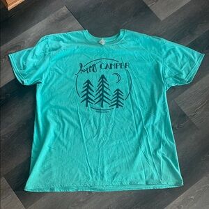 Happy Camper Teal Tshirt 2XL